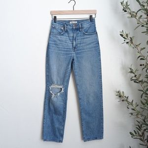 Madewell Perfect Vintage Straight Jean In Banner Wash - Factory Distressed